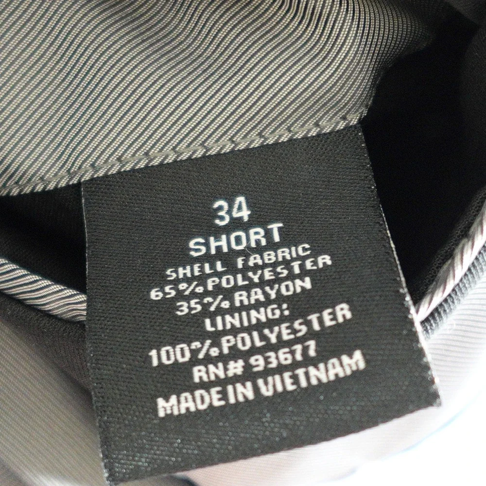 J.Ferrar Suit Jacket Men 34 Short Black Two Button Double Vented Formal Business